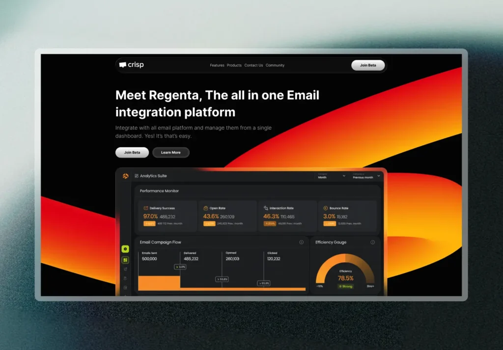 Email Marketing SaaS website hero